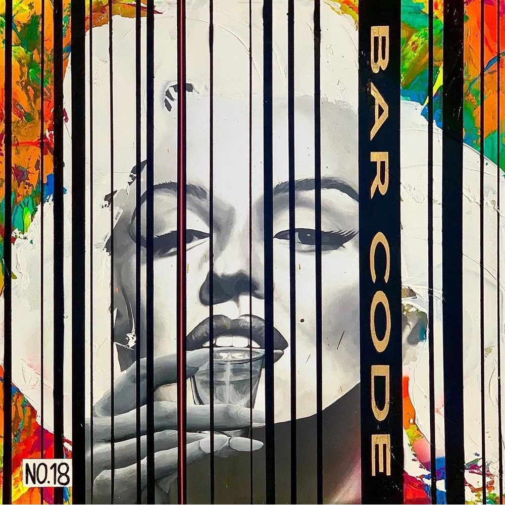 Colorful Barcode Art Print